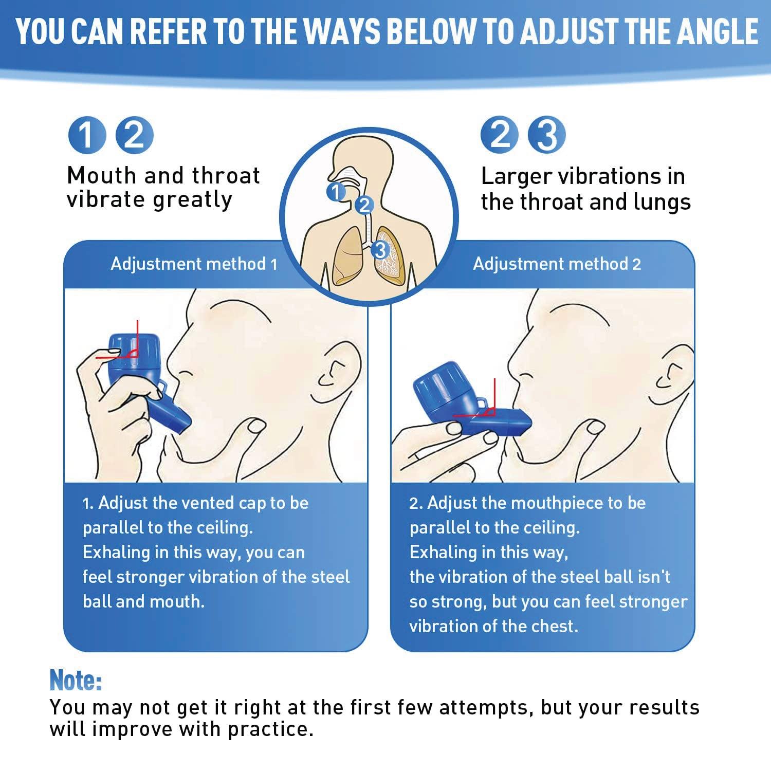 Lung Exerciser Device - Naturally Clear Mucus with The Breathing Exerciser Device Perfect Treatment Aid New Arrival - Tophatter Daily Deals