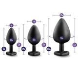 Luxe Bling Plugs Training Kit Black With Rainbow Gems 3 Sizes > Anal Range > Butt Plug Kits - Tophatter Daily Deals