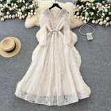 Luxury Beading Lace Embroidered Formal Evening Dress Maxi Dresses - Tophatter Daily Deals