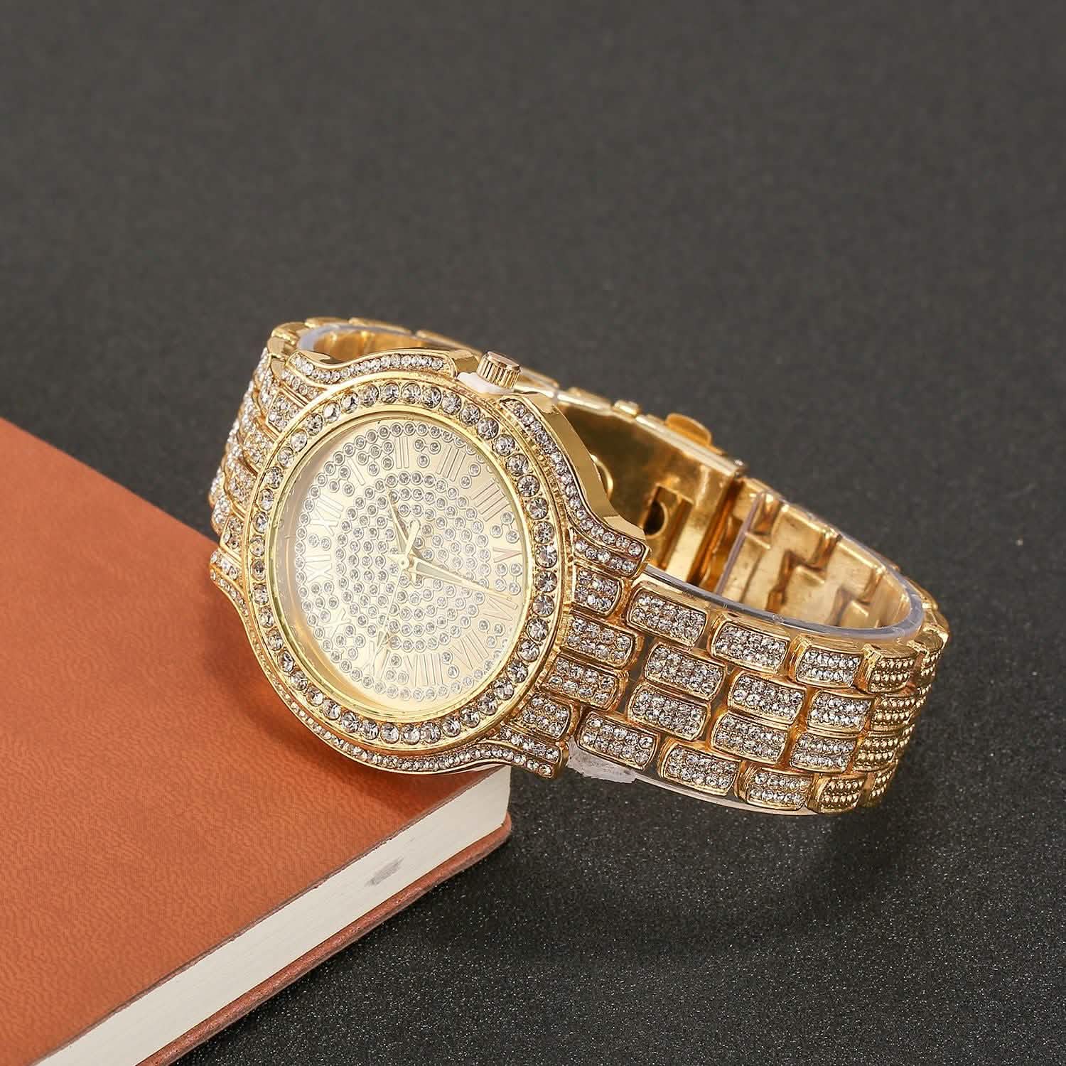 Luxury Crystal Rhinestone Quartz Watch Watches - Tophatter Daily Deals