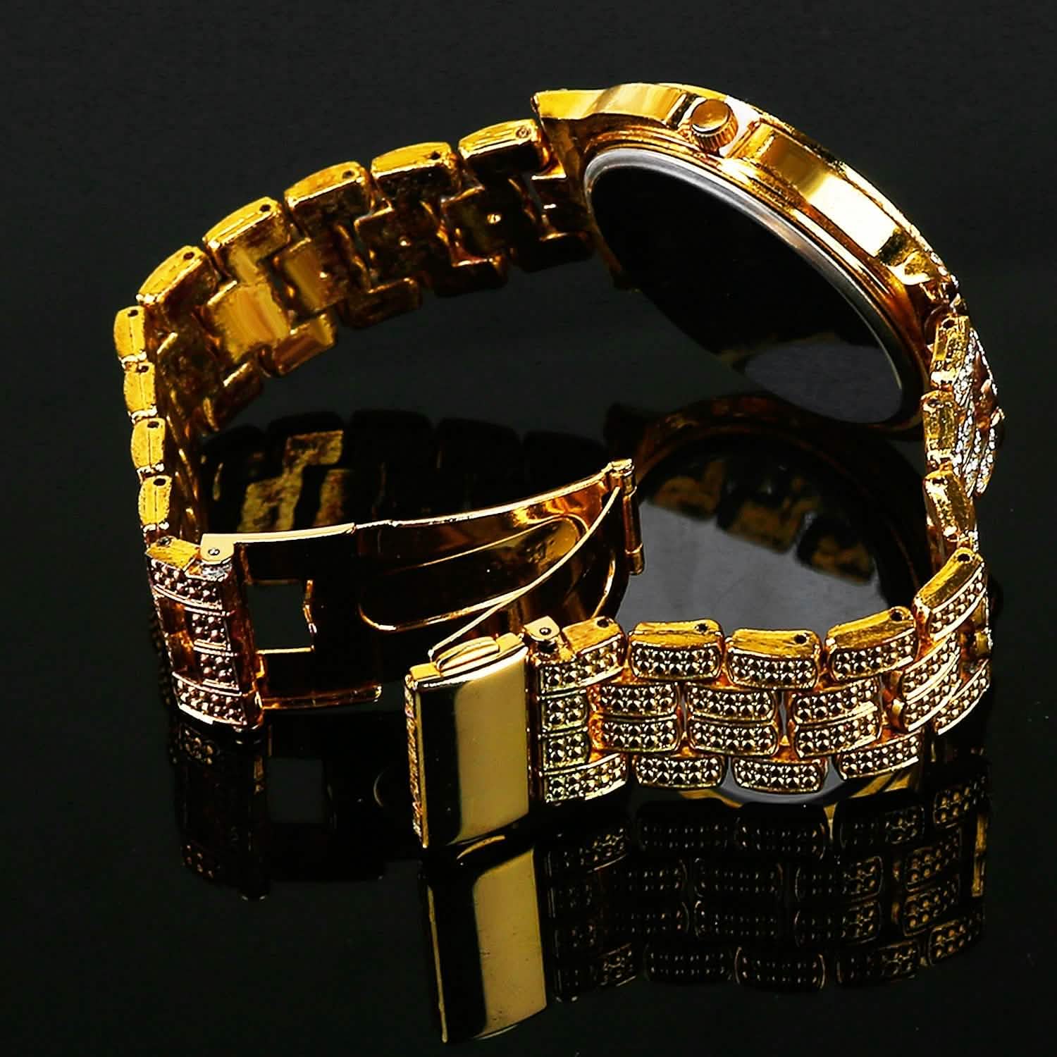 Luxury Crystal Rhinestone Quartz Watch Watches - Tophatter Daily Deals