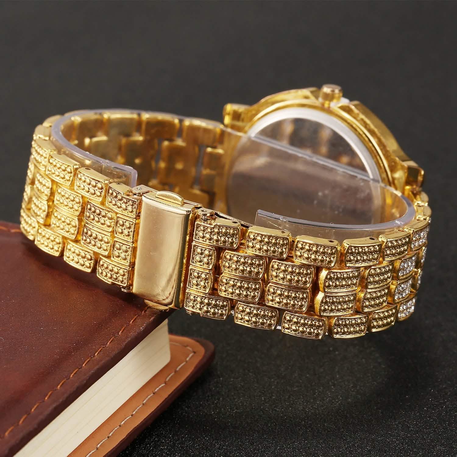 Luxury Crystal Rhinestone Quartz Watch Watches - Tophatter Daily Deals