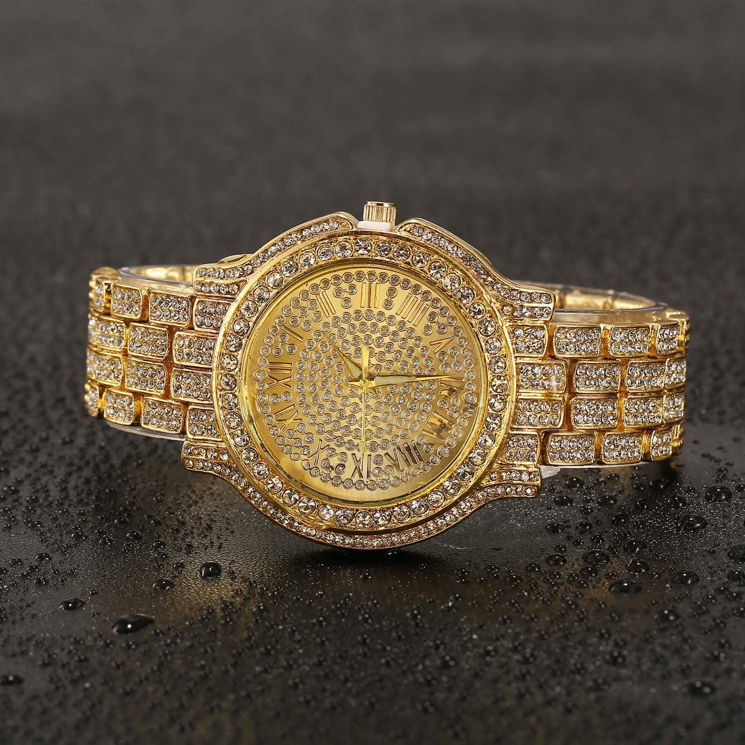 Luxury Crystal Rhinestone Quartz Watch Watches - Tophatter Daily Deals