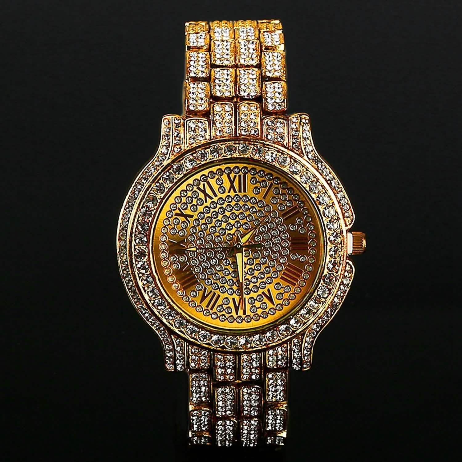 Luxury Crystal Rhinestone Quartz Watch Watches - Tophatter Daily Deals