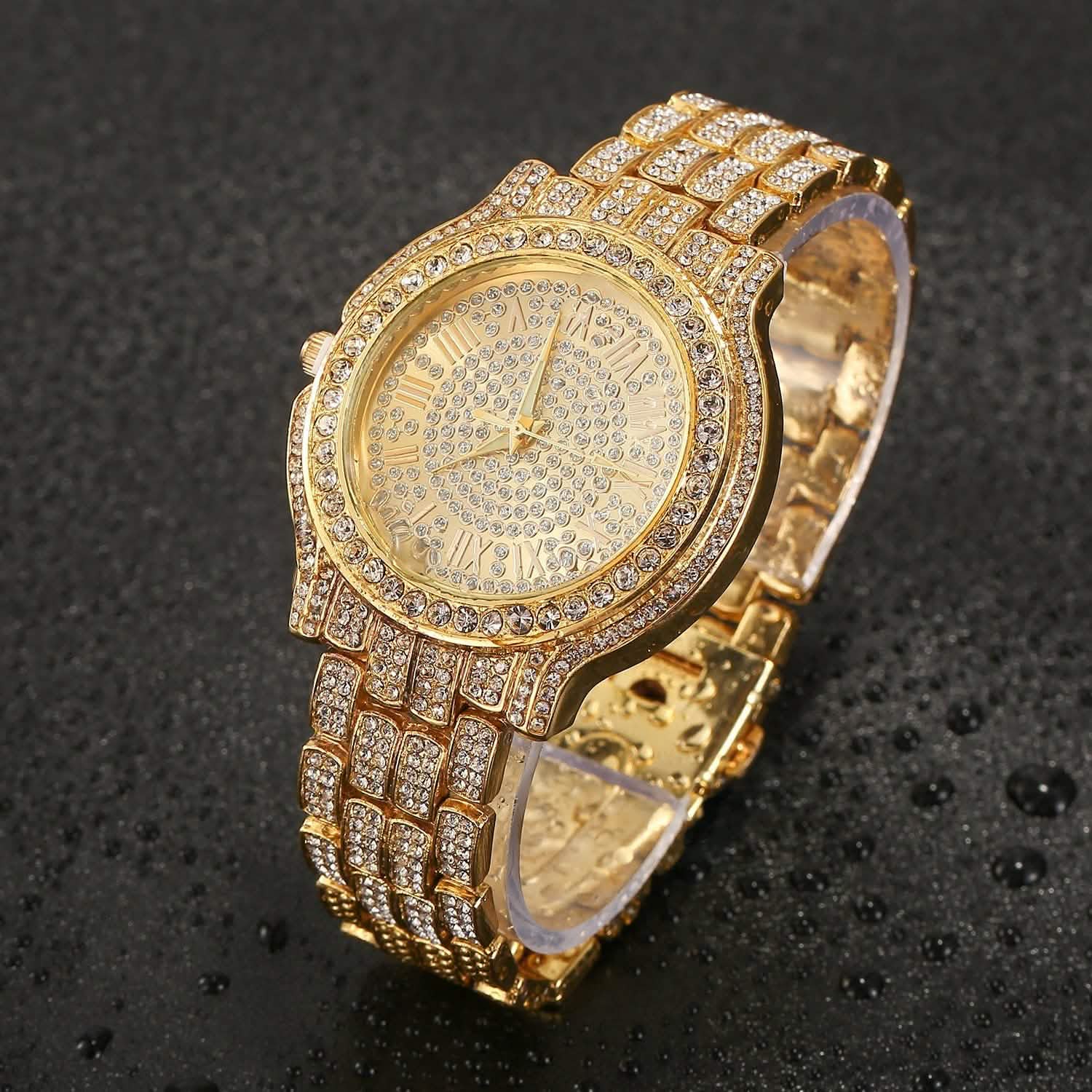 Luxury Crystal Rhinestone Quartz Watch Watches - Tophatter Daily Deals
