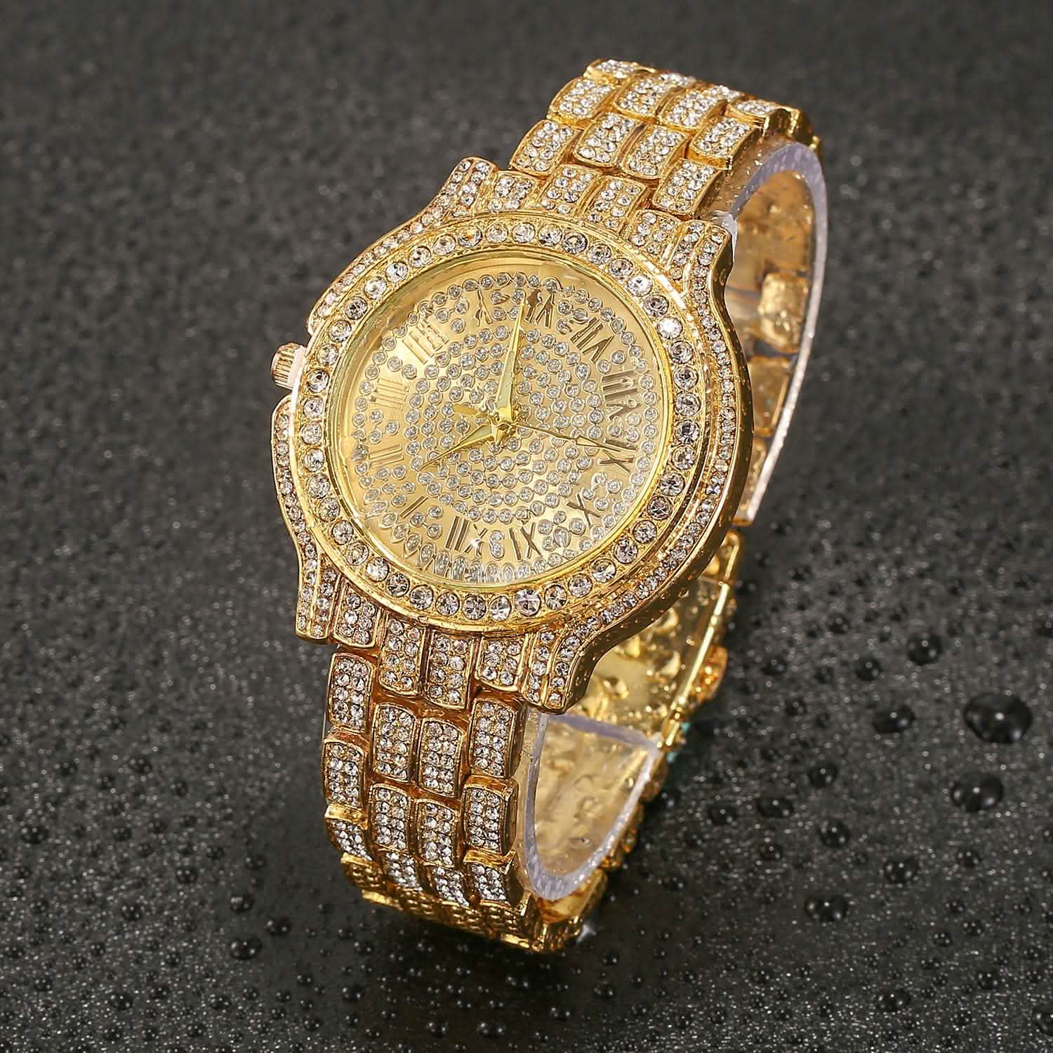 Luxury Crystal Rhinestone Quartz Watch Watches - Tophatter Daily Deals