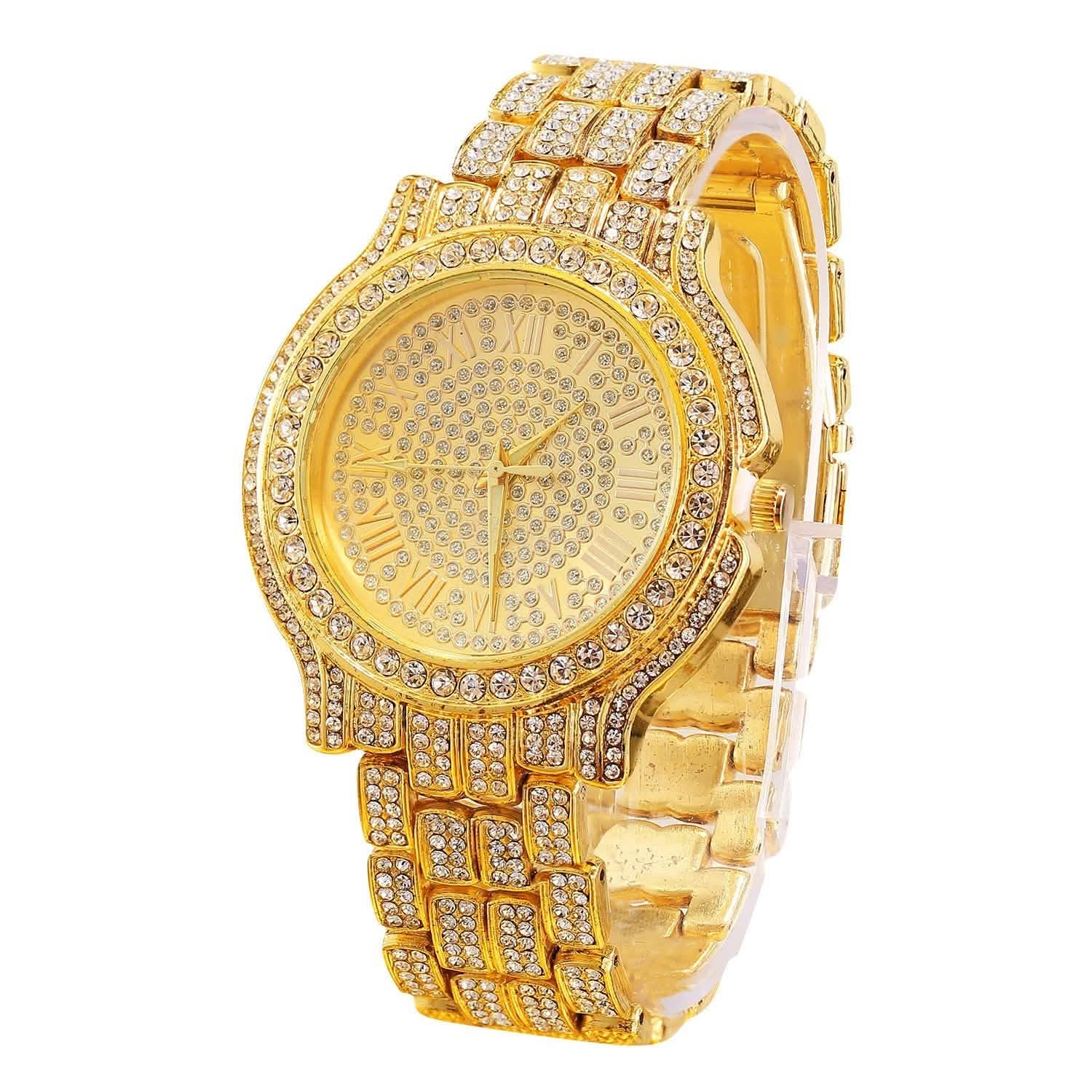 Luxury Crystal Rhinestone Quartz Watch Watches - Tophatter Daily Deals