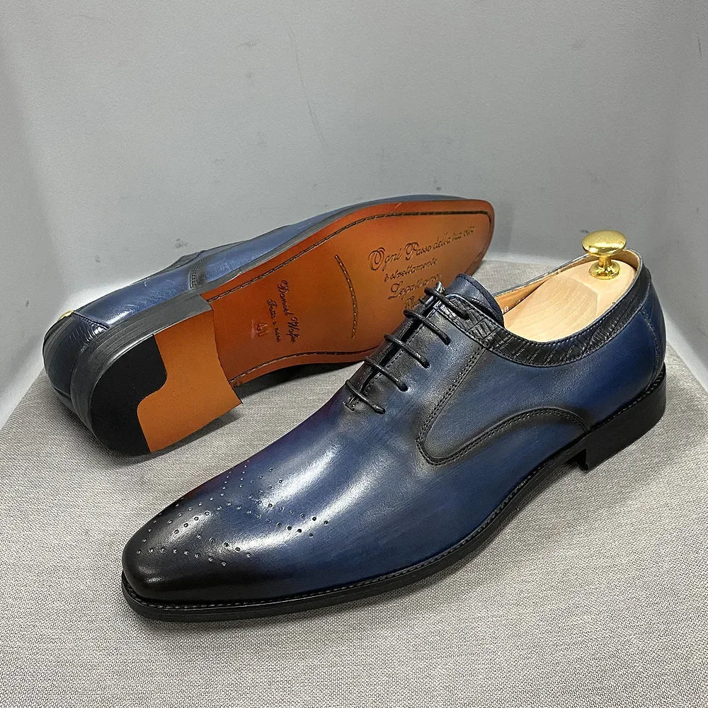 Luxury Lace-Up Formal Office Business Oxford Dress Shoes Men Dresses Shoes - Tophatter Daily Deals