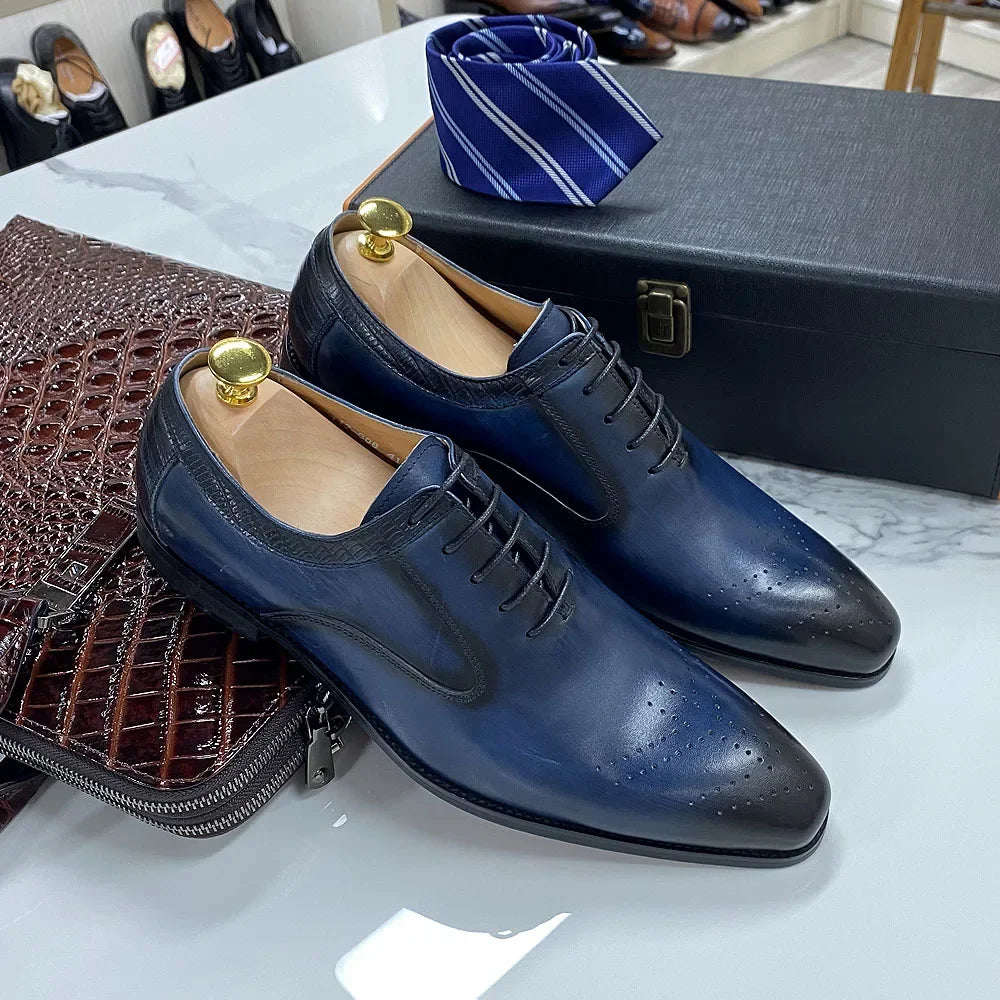 Luxury Lace-Up Formal Office Business Oxford Dress Shoes Men Dresses Shoes - Tophatter Daily Deals