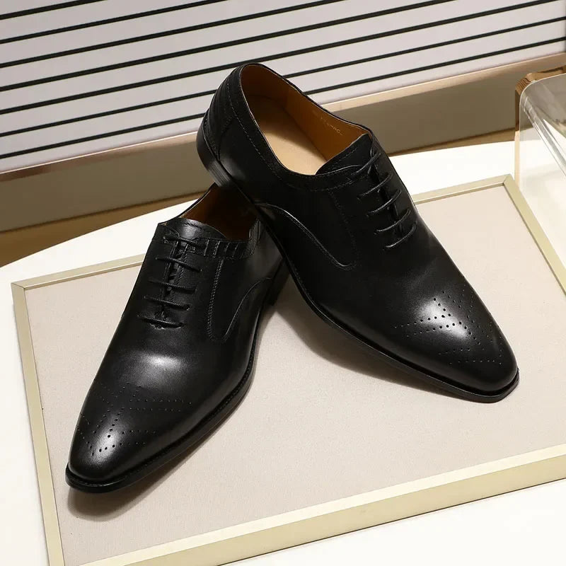 Luxury Lace-Up Formal Office Business Oxford Dress Shoes Men Dresses Shoes - Tophatter Daily Deals