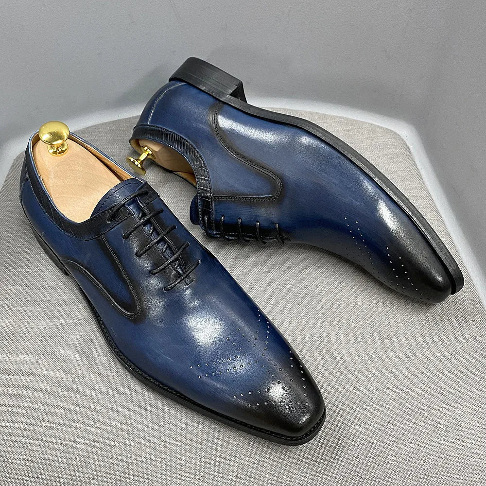 Luxury Lace-Up Formal Office Business Oxford Dress Shoes Men Dresses Shoes - Tophatter Daily Deals