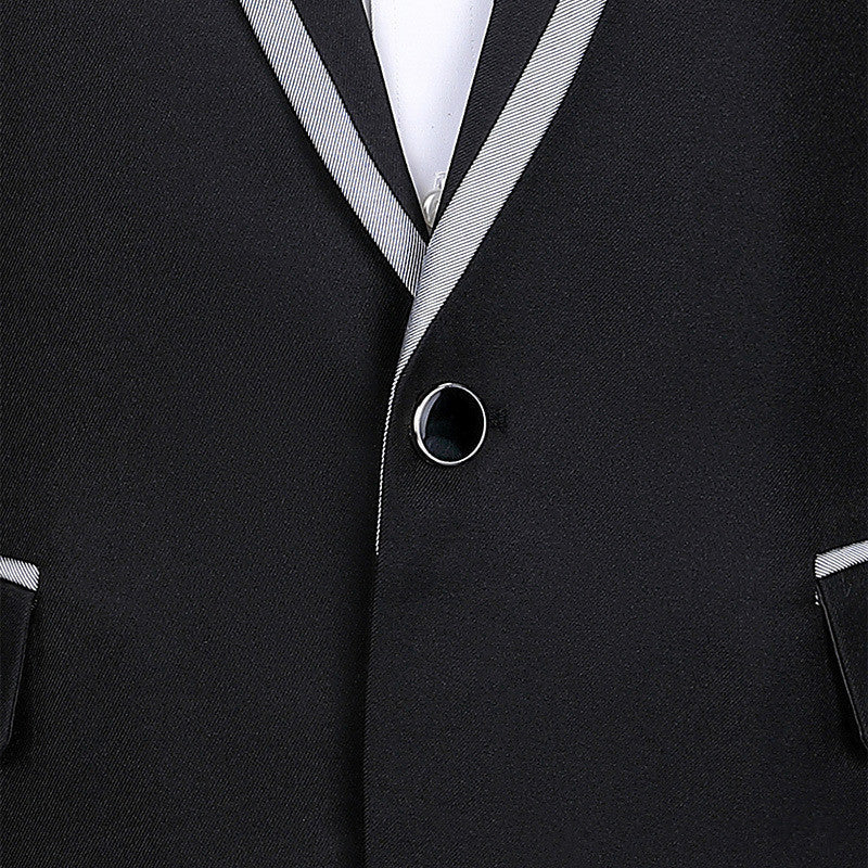 Luxury Patchwork Blazer Single-Button Jacket for Men Men Blazer - Tophatter Daily Deals