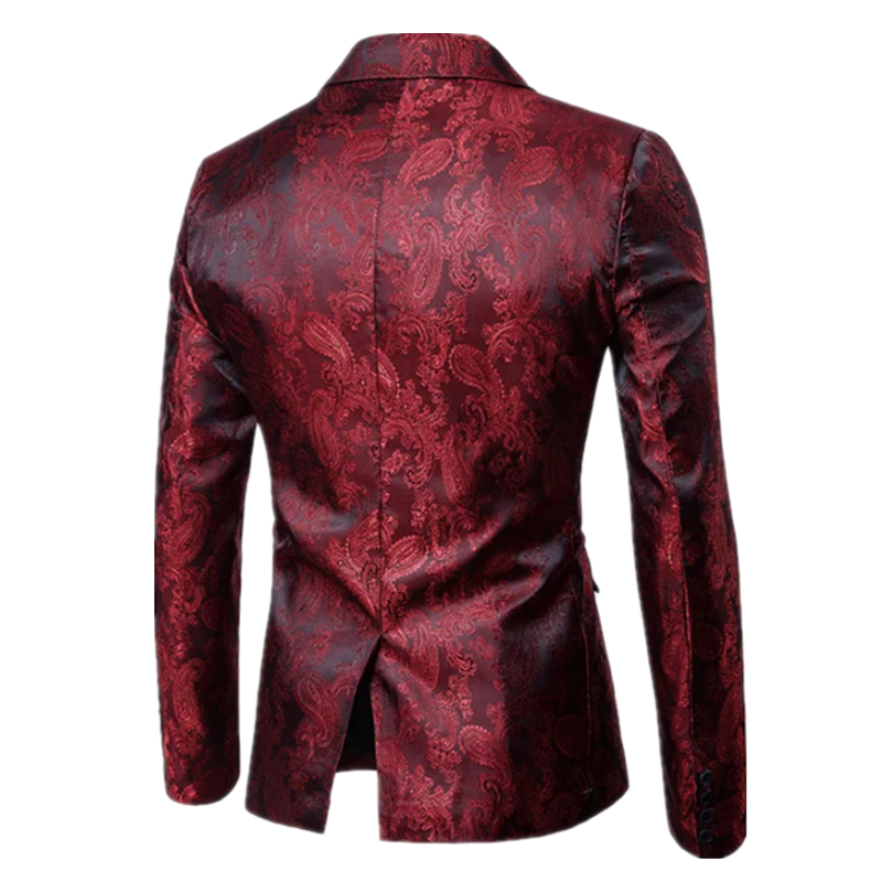 Luxury Tuxedo Dress Men Party Jacquard Suit and Pant Set Men Blazer - Tophatter Daily Deals