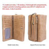 Luxury Women's Leather Clutch Wallet Handbags & Wallets - Tophatter Daily Deals
