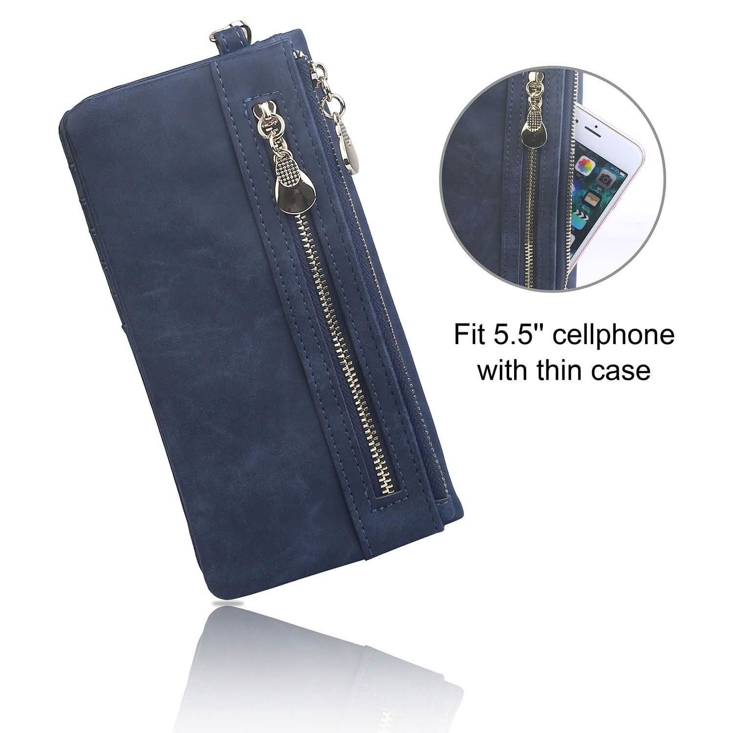Luxury Women's Leather Clutch Wallet Handbags & Wallets - Tophatter Daily Deals
