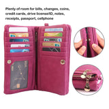 Luxury Women's Leather Clutch Wallet Handbags & Wallets - Tophatter Daily Deals