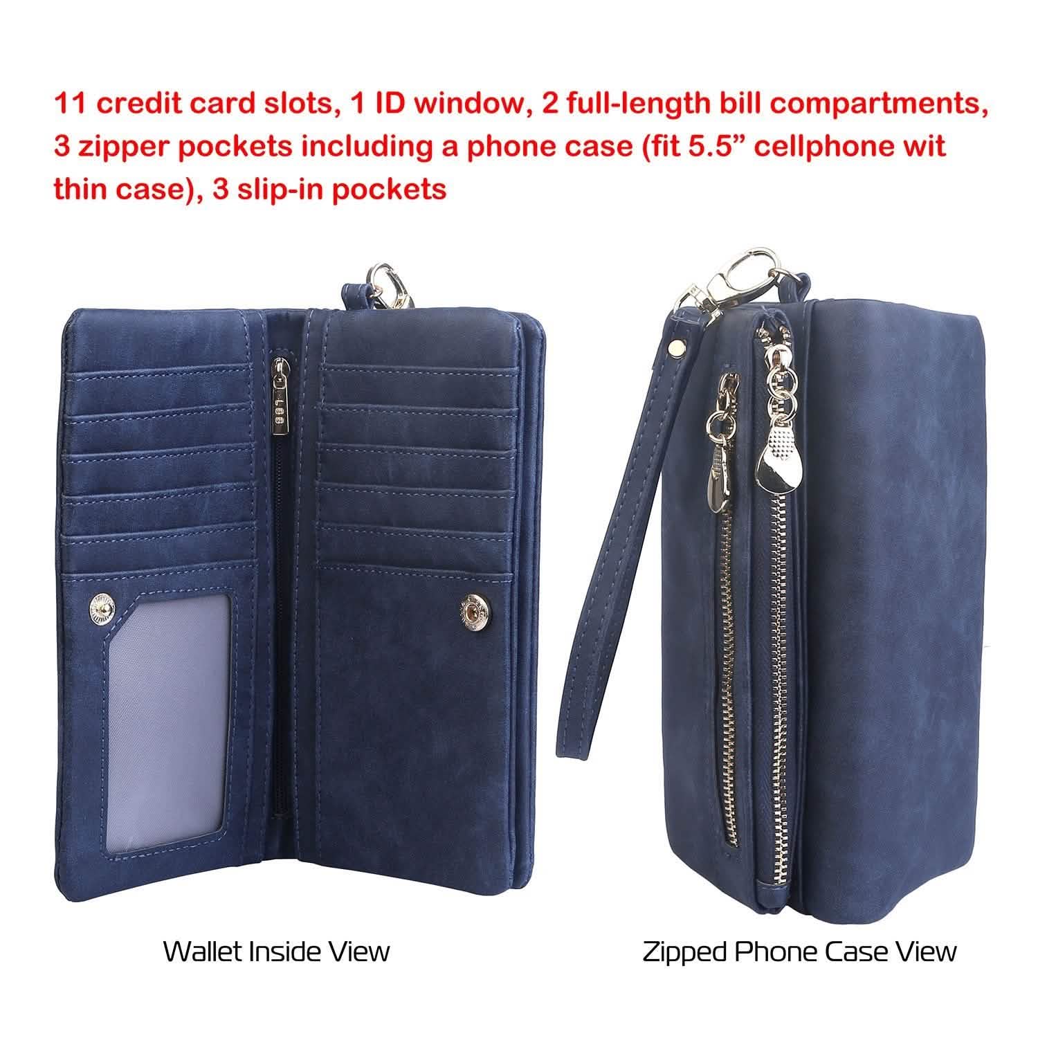 Luxury Women's Leather Clutch Wallet Handbags & Wallets - Tophatter Daily Deals