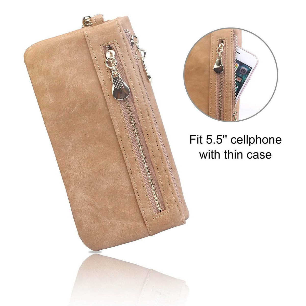 Luxury Women's Leather Clutch Wallet Handbags & Wallets - Tophatter Daily Deals