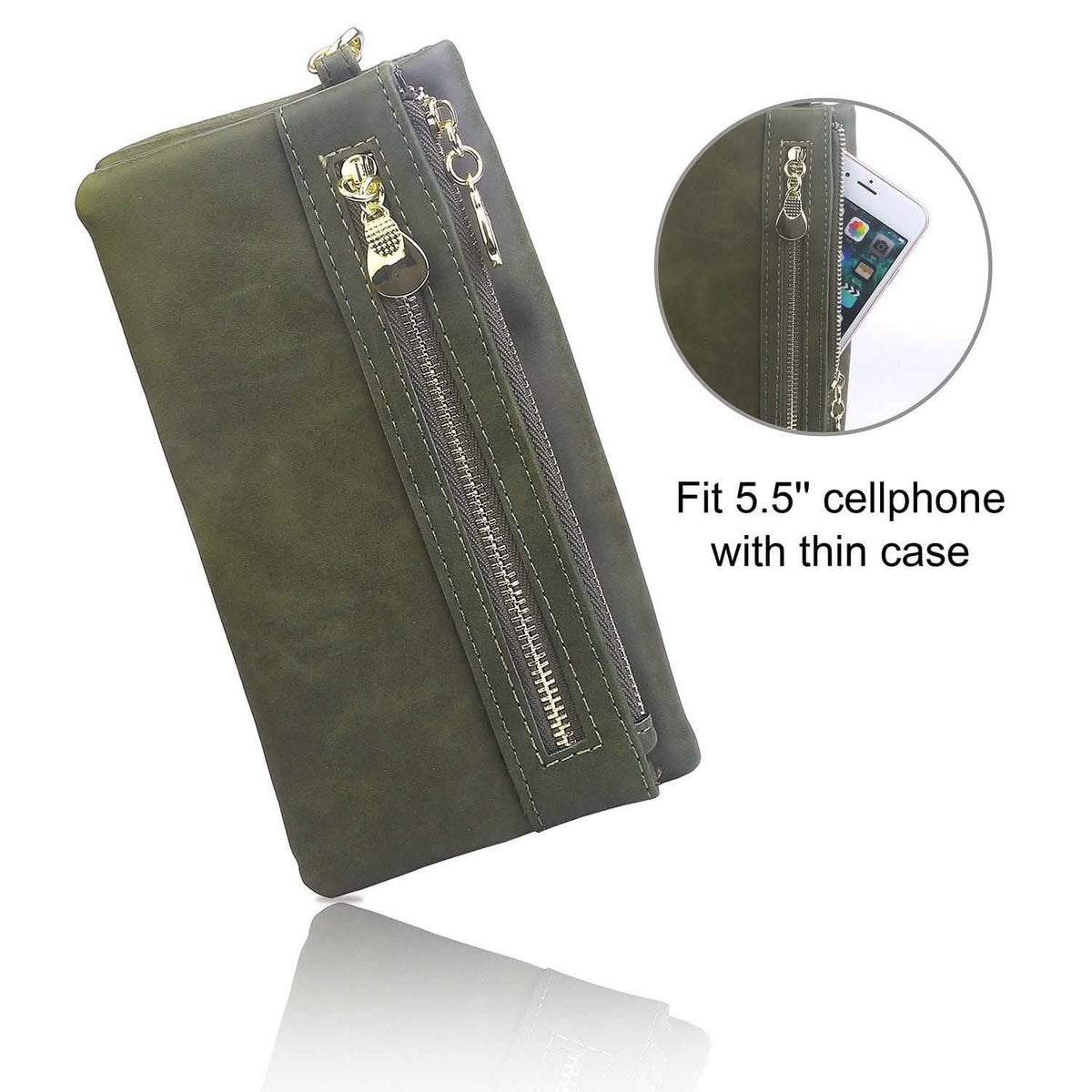 Luxury Women's Leather Clutch Wallet Handbags & Wallets - Tophatter Daily Deals