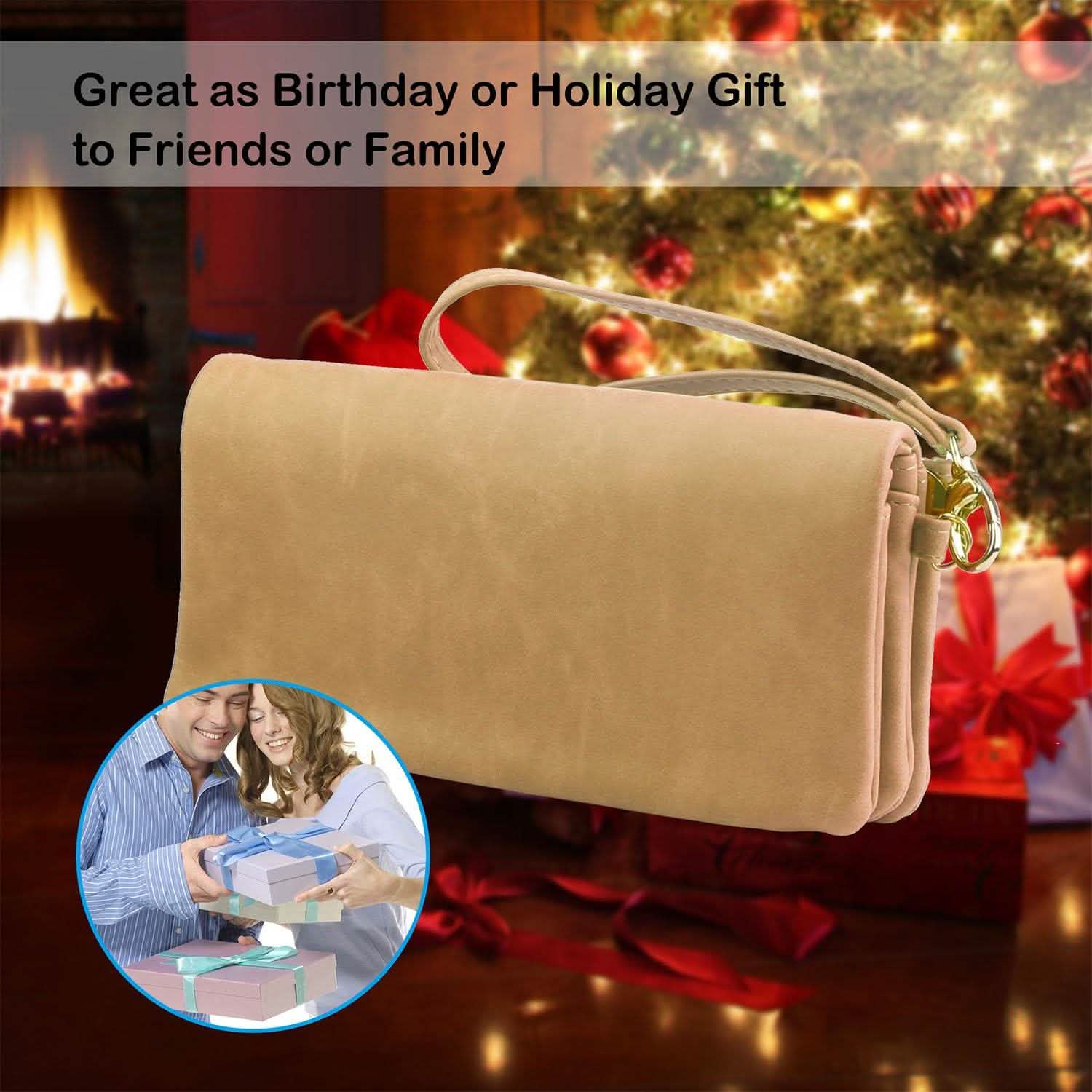 Luxury Women's Leather Clutch Wallet Handbags & Wallets - Tophatter Daily Deals