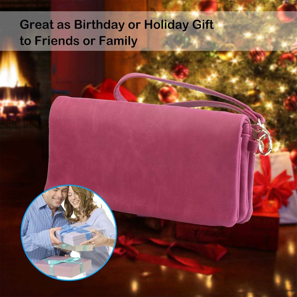 Luxury Women's Leather Clutch Wallet Handbags & Wallets - Tophatter Daily Deals