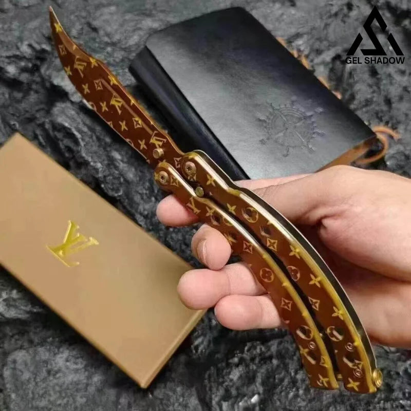 LV limited Scorpion Balisong Sharpen Butterfly Knife-GS03 Gift pack Butterfly Knife - Tophatter Daily Deals
