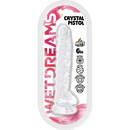 Wet Dreams Crystal Pistol – 6 Inch Suction Cup Silicone Dildo > Dildos > Realistic Dildos - Tophatter Daily Deals