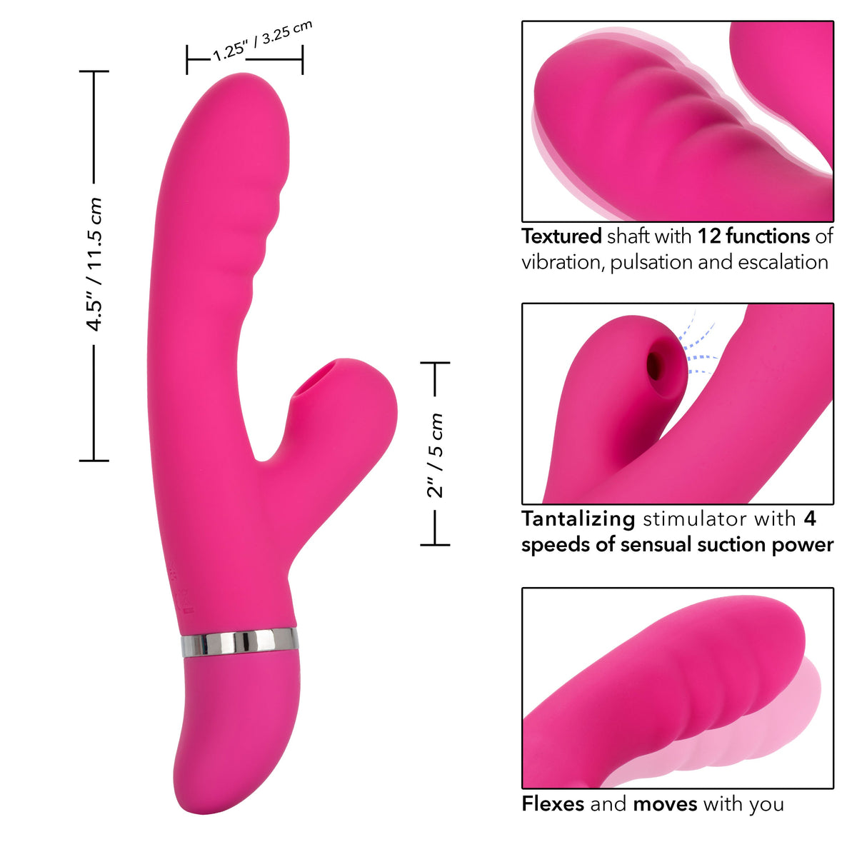 Foreplay Frenzy Pucker – Dual Motor Rabbit Vibrator with Suction > Vibrators > Ladies > Rabbit - Tophatter Daily Deals