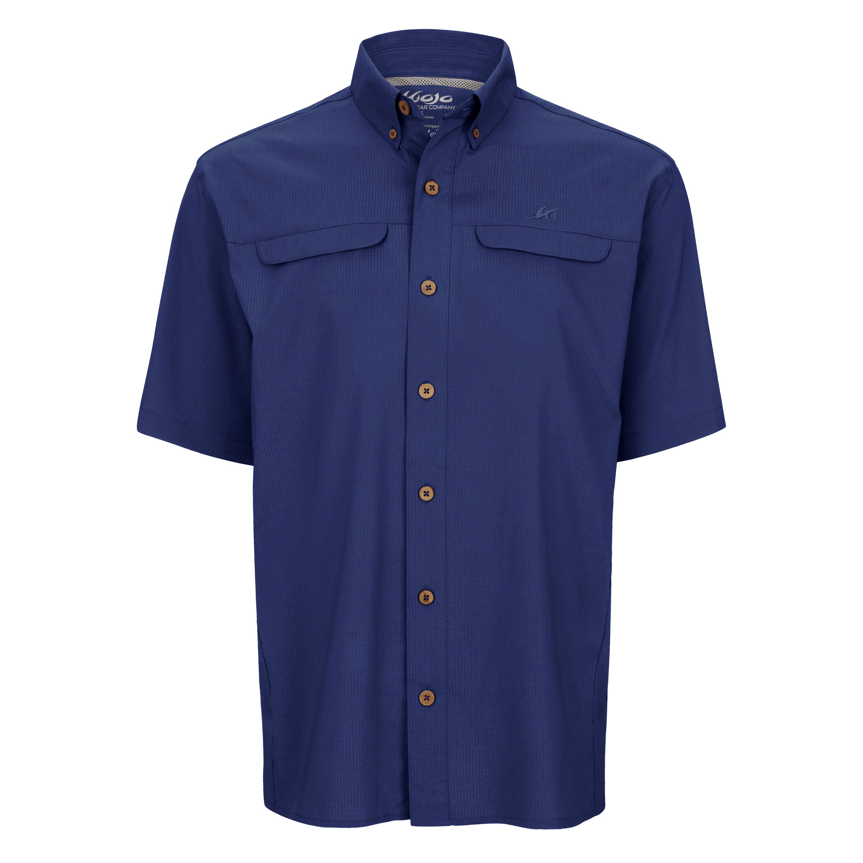 Mojo Sportswear Company Mr. Big Short Sleeve Men's Fishing Shirt Nautical Navy Polos - Tophatter Daily Deals