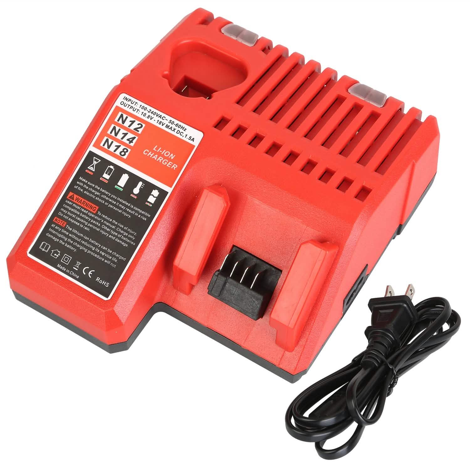 M12 M18 Rapid Fast Charger Fit for Milwaukee Battery Home Improvement - Tophatter Daily Deals