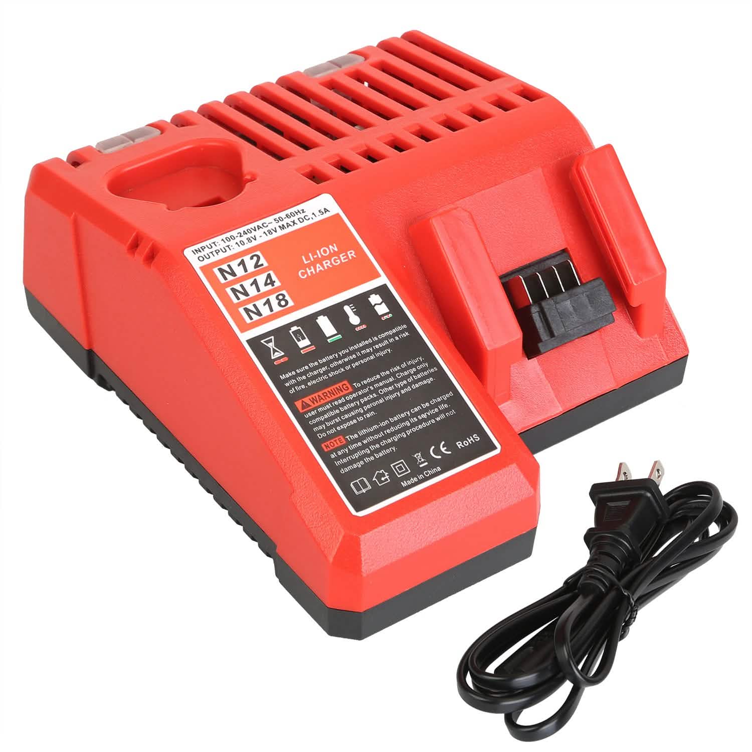 M12 M18 Rapid Fast Charger Fit for Milwaukee Battery Home Improvement - Tophatter Daily Deals