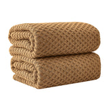 Cotton Diamond Waffle Weave Bath Towel Set - Grayson Collection Bath Sheet (Pack of 2) Mocha Bath - Tophatter Daily Deals
