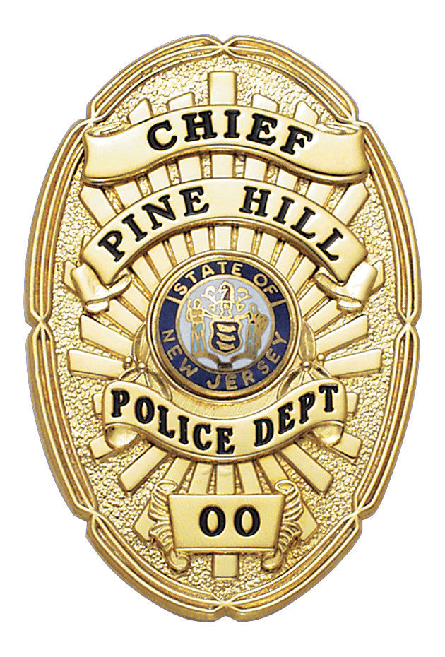 M262A - Custom Engraved Badge by Smith & Warren - Tophatter's Weapons'N'Deals Oval - Tophatter Daily Deals