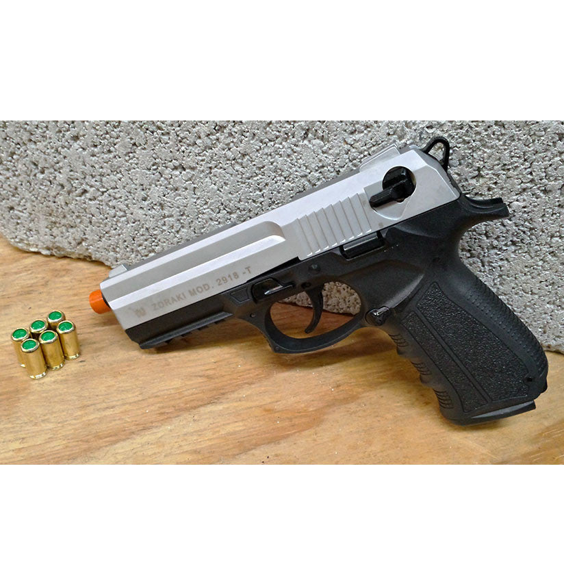 Zoraki 2918 Blank Firing Gun Silver - Front Firing 9mm Blank Gun - Tophatter's Weapons'N'Deals blankgunstore - Tophatter Daily Deals