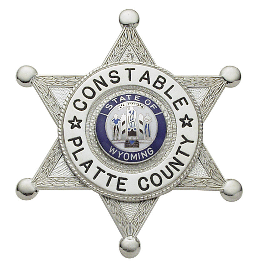 M384 - Custom Engraved Badge by Smith & Warren - Tophatter's Weapons'N'Deals 6 Point Stars - Tophatter Daily Deals