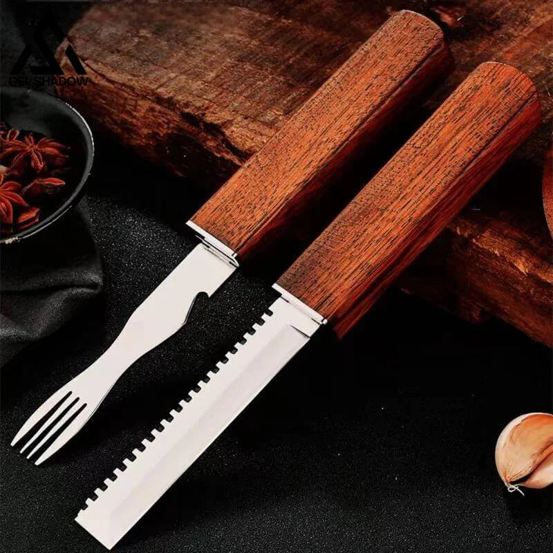 M390 Dragon and Phoenix Two Kitchen Knifes Gift Set-GS124 Knife and fork set Pocket Knives - Tophatter Daily Deals