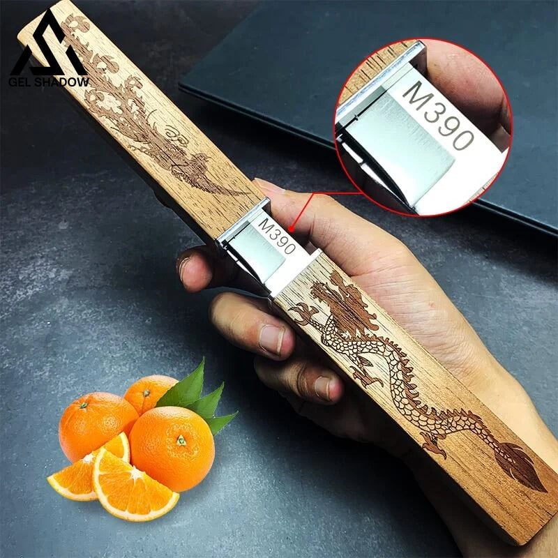 M390 Dragon and Phoenix Two Kitchen Knifes Gift Set-GS124 Pocket Knives - Tophatter Daily Deals