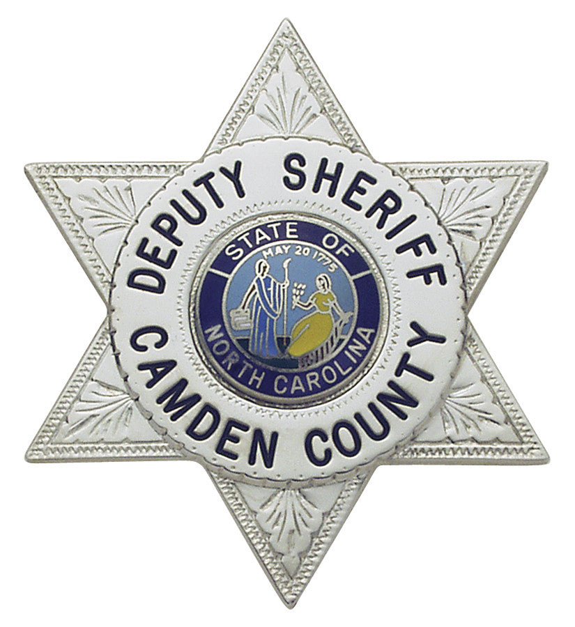 M393A - Custom Engraved Badge by Smith & Warren - Tophatter's Weapons'N'Deals 6 Point Stars - Tophatter Daily Deals