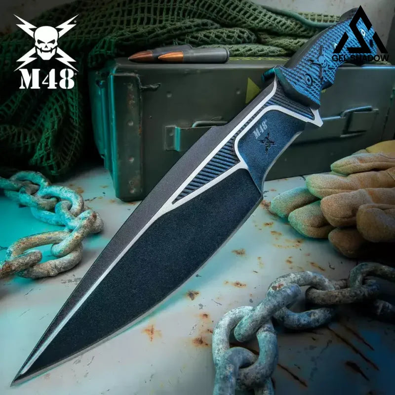 M48 Liberator Combat Fixed Blade Knife 10mm Full Tang Bowie UC3337 G10 13.80" OA-GS80 black KNIVES - Tophatter Daily Deals