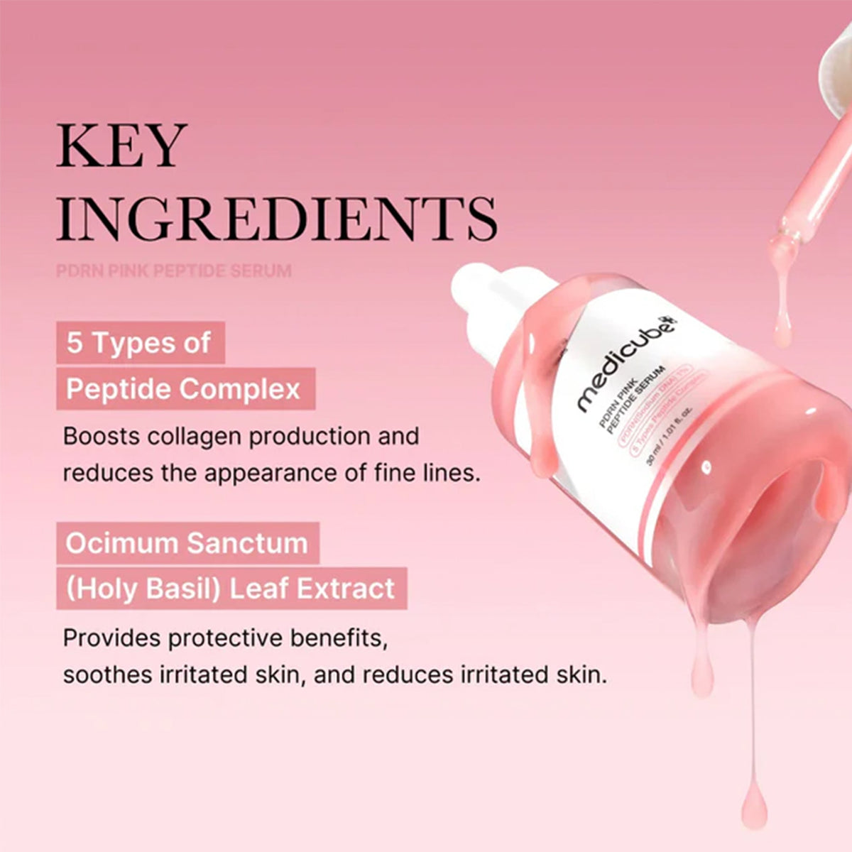 Medicube Pink Peptide Serum 30ml Pipette Bottle - Tophatter Daily Deals