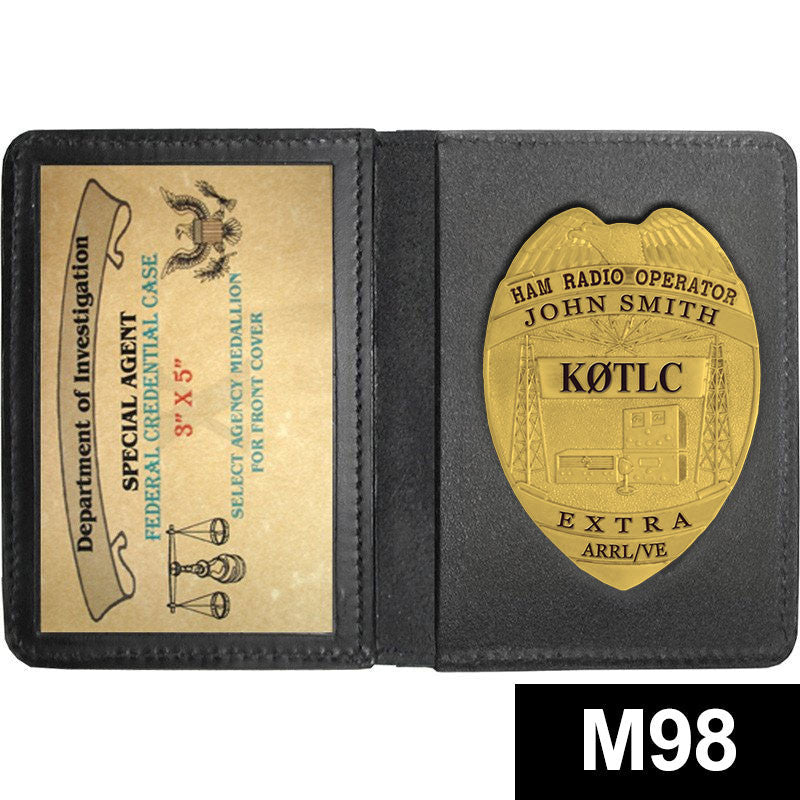 Ham Radio Operators Badge - Custom Engraved Badge - Tophatter's Weapons'N'Deals Badges - Tophatter Daily Deals