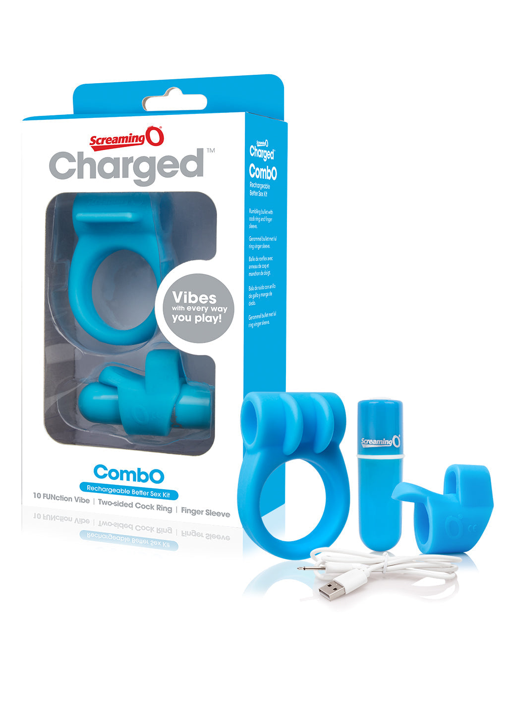 Charged Combo Kit 1 – Body-Safe Silicone Cock Ring and Fingertip Sleeve Kit > Sex Toys > Couples Toys - Tophatter Daily Deals