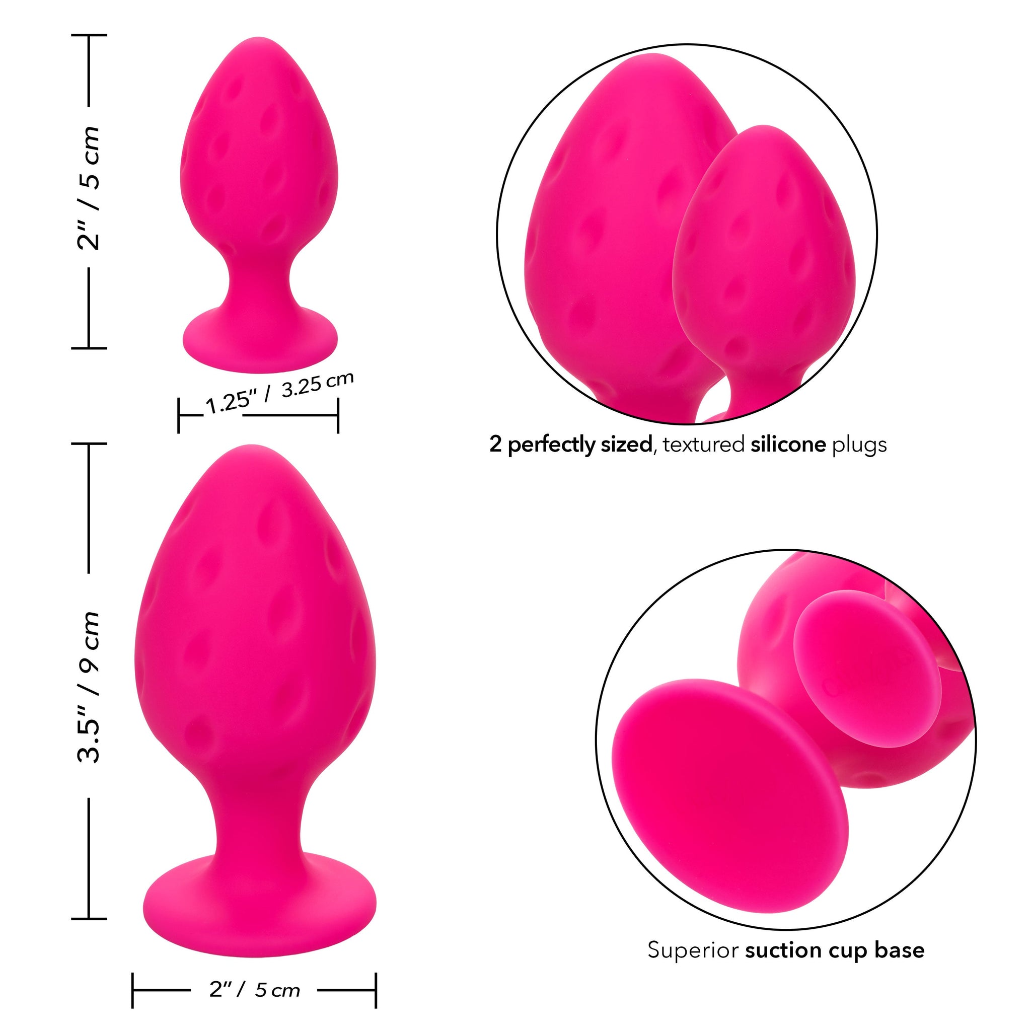 Cheeky Butt Plug Duo (Pink) – Playful Butt Plug Set > Anal Range > Butt Plug Kits - Tophatter Daily Deals