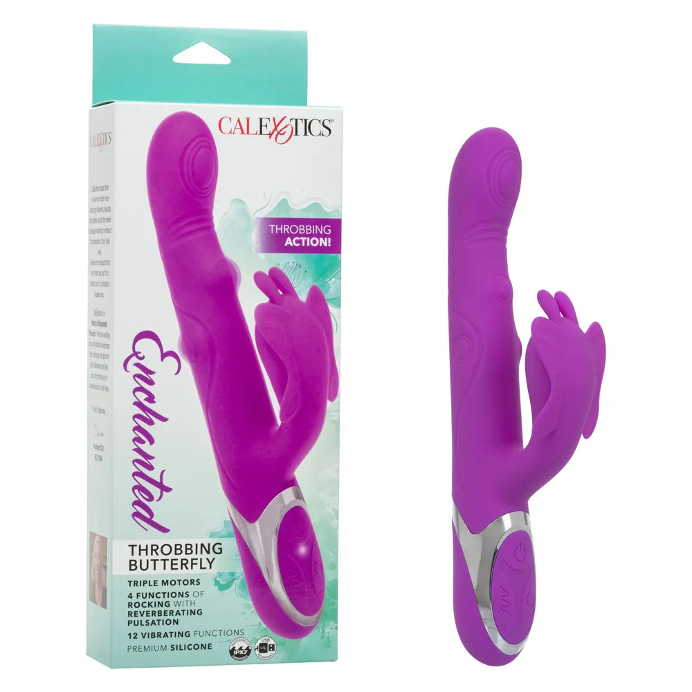 Enchanted Throbbing Butterfly (Purple) – Triple-Motor Vibrator > Vibrators > Ladies > Rabbit - Tophatter Daily Deals