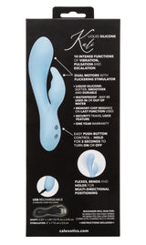 Contour Kali Flexible Dual Massager in Light Blue with 10 Vibration Functions and Rechargeable > Vibrators > Ladies > Rabbit - Tophatter Daily Deals