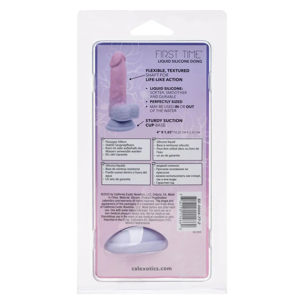 First Time Liquid Silicone Dong – Soft Flexible 4" Dong > Dildos > Slim Dildos - Tophatter Daily Deals