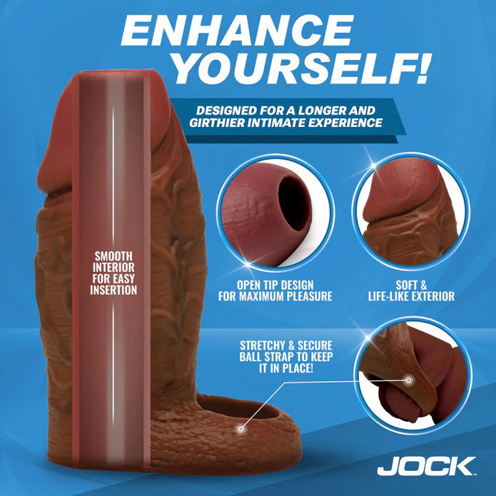Jock Enhancers 1 Inch Silicone Penis Extension Sleeve Light > Sex Toys For Men > Penis Sleeves - Tophatter Daily Deals