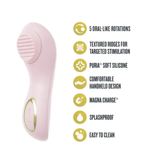 Delice Dahlia – Stimulating Personal Massager with Rotating Pearl > Sex Toys For Ladies > Clitoral Vibrators and Stimulators - Tophatter Daily Deals