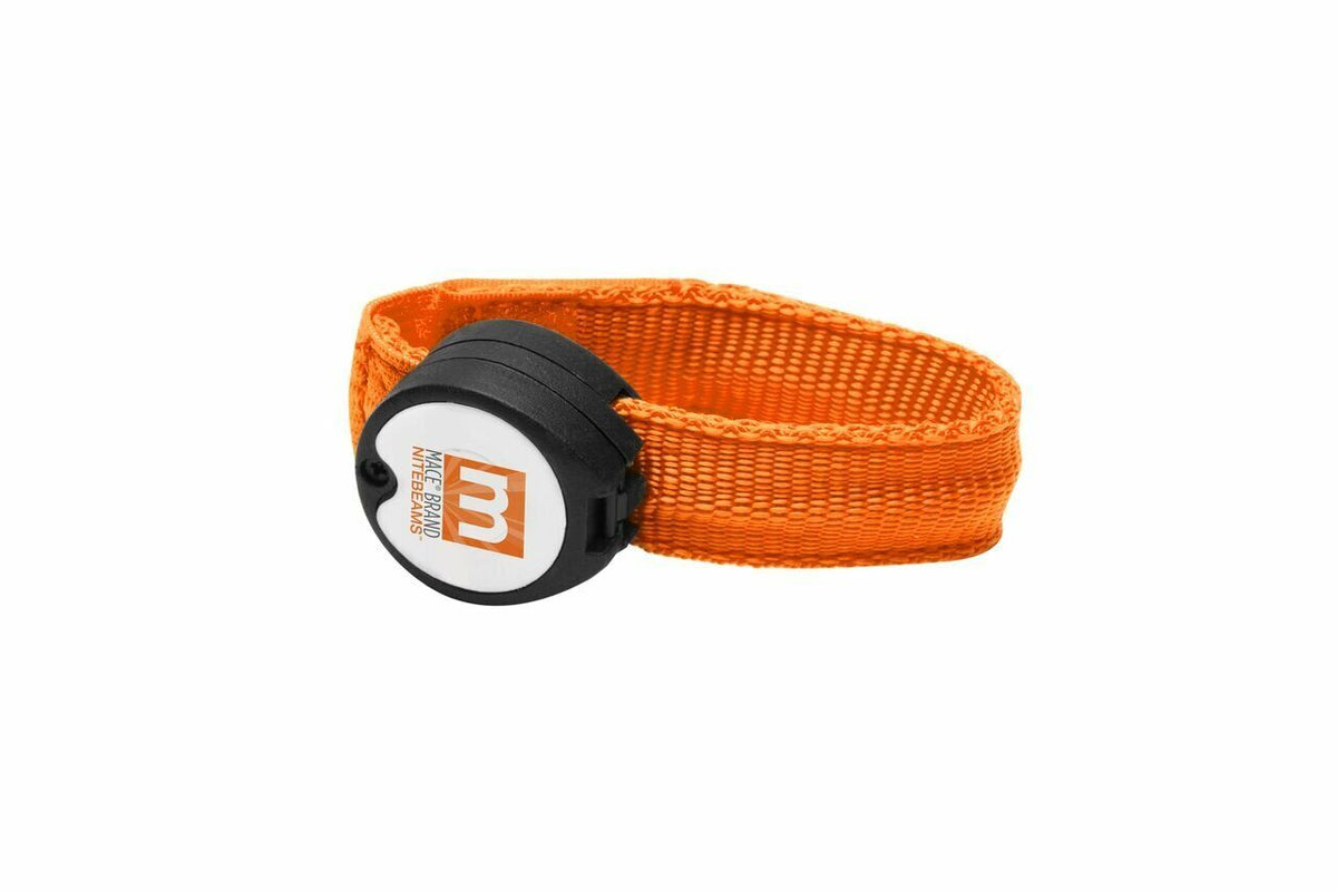 Mace Brand Nite Beams LED Lighted Wrist Band, One Size, Orange - Tophatter Daily Deals