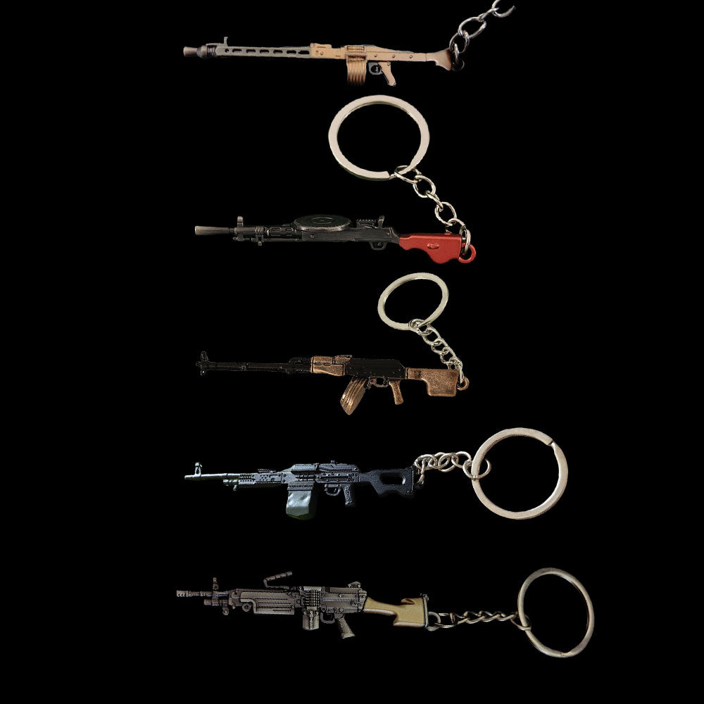 5 in 1 World Famous Machine Gun Keychain 5 in 1 Pack - Tophatter Daily Deals